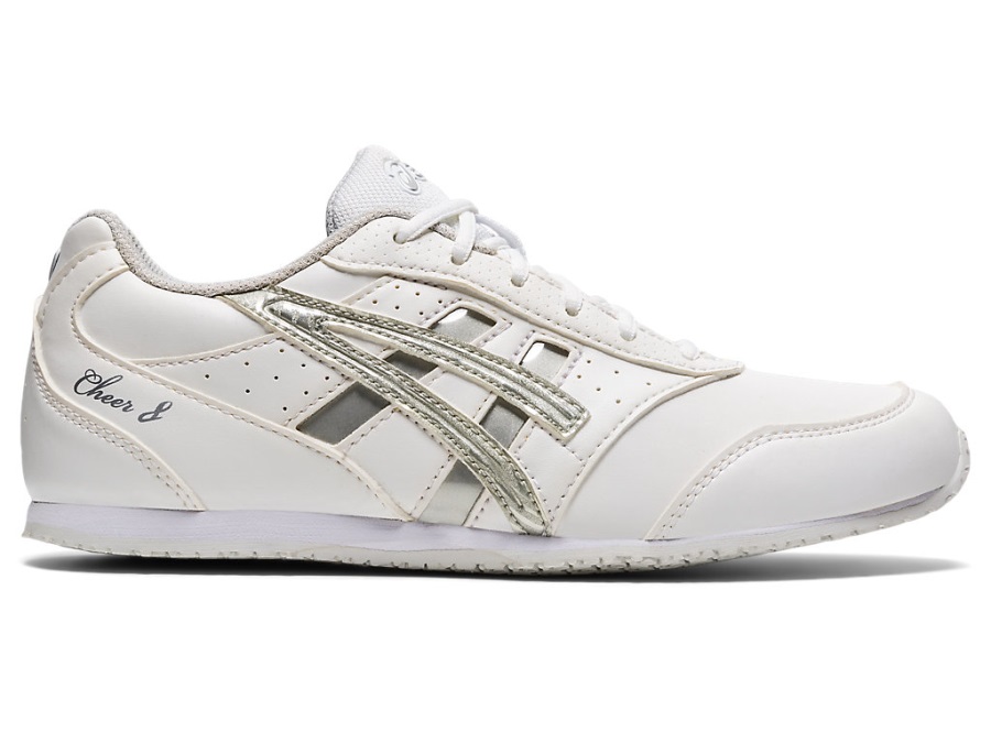 Asics Cheer 8 Grade School White Silver Interchange
