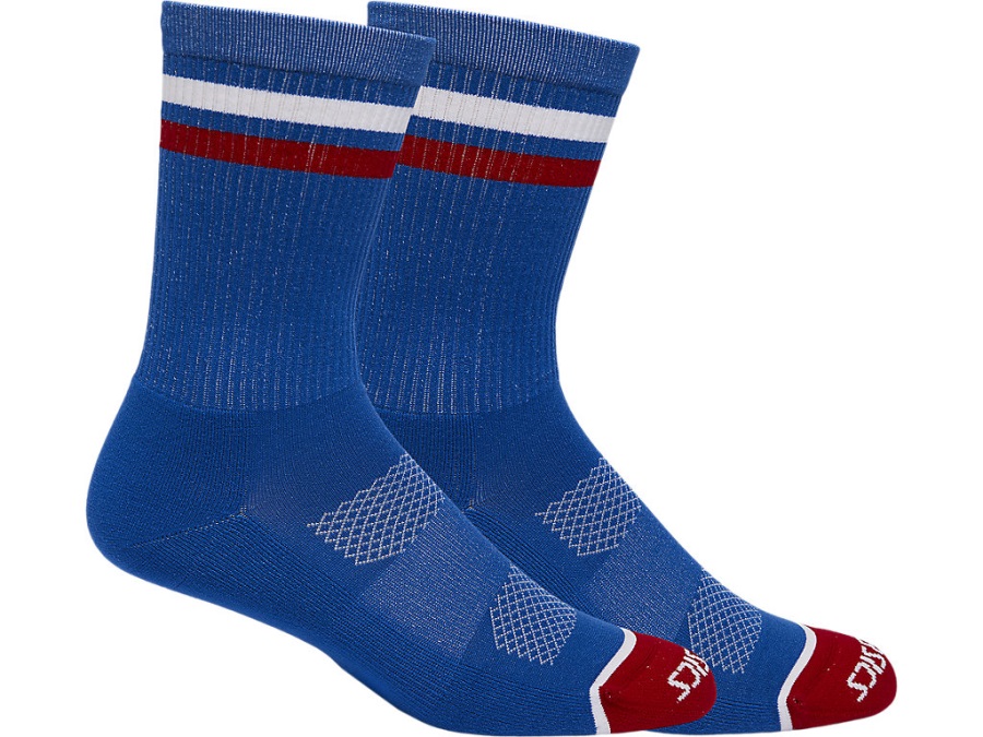 Asics Crew Socks Usa Asics Electric BlueElectric Red