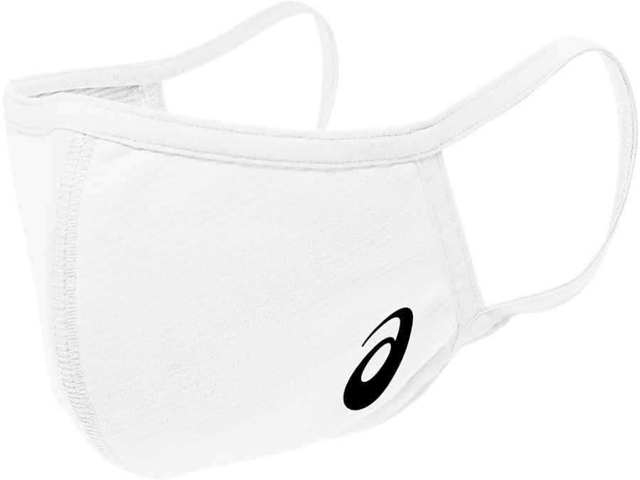 Asics Face Cover Logo Asics Brilliant White Performance Black