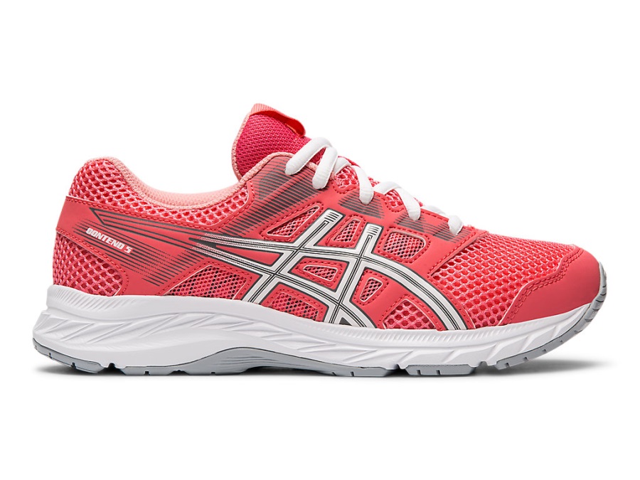 Asics Gel-Contend 5 Grade School Pink Cameo White
