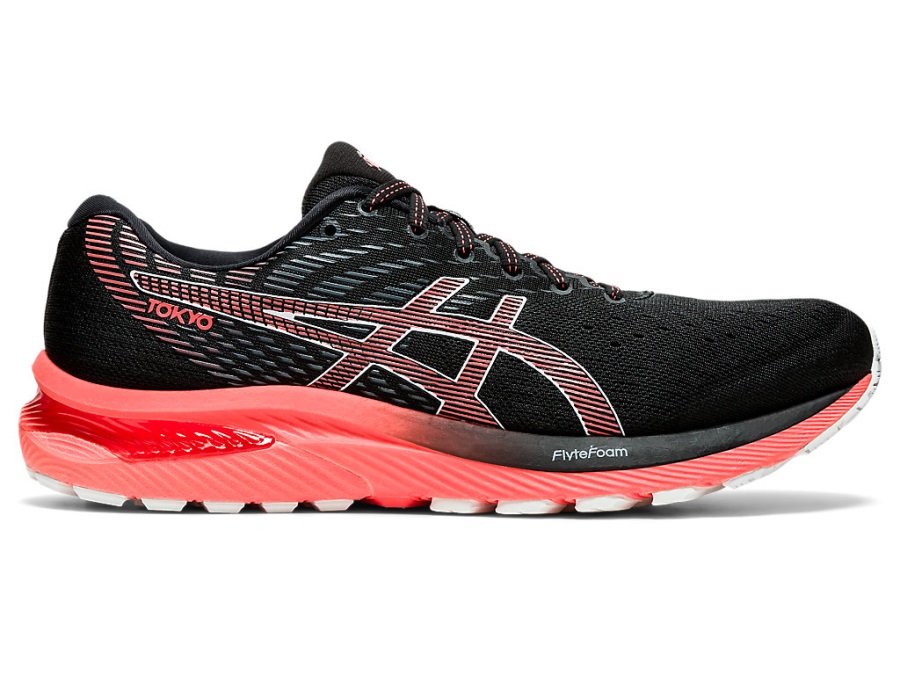 Asics Gel-Cumulus 22 Tokyo Black Sunrise Red