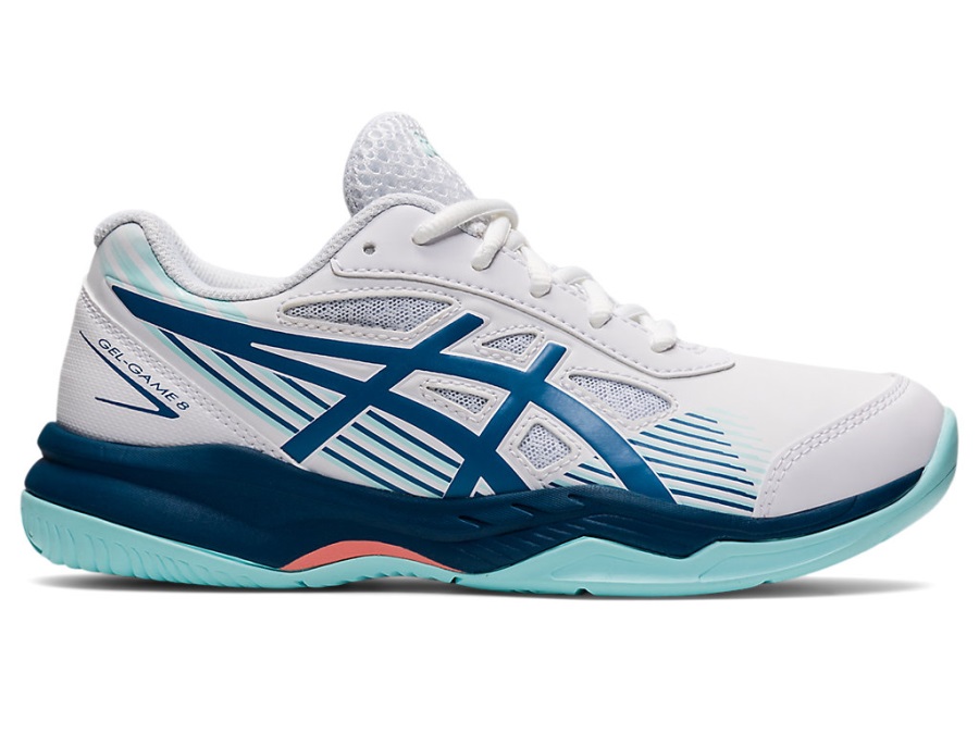 Asics Gel-Game 8 Grade School White Light Indigo