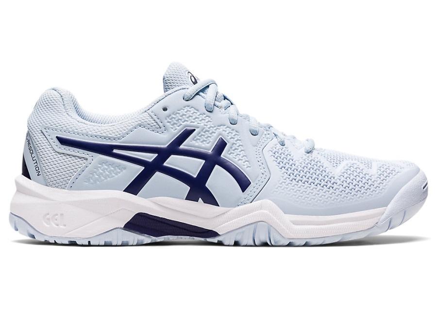 Asics Gel-Resolution 8 Grade School Soft Sky Dive Blue