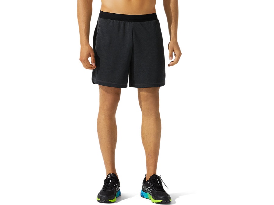 Asics Men's 7In Knit Training Short Dark Grey Heather