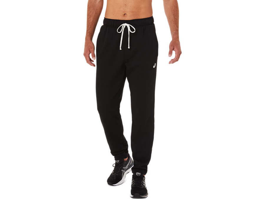 Asics Men's Fleece Tapered Pant Performance Black