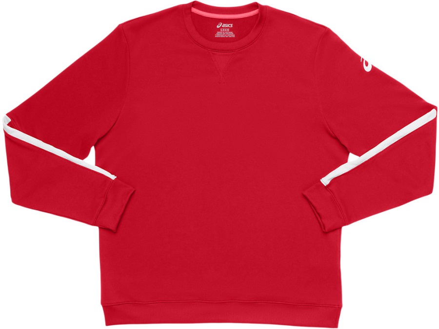Asics Men's French Terry Crew Red
