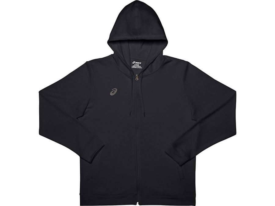 Asics Men's French Terry Full Zip Hoodie Black