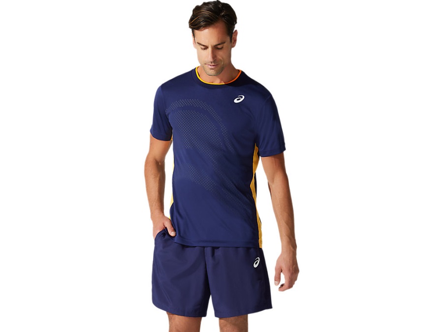 Asics Men's Graphic Short Sleeve Top Peacoat