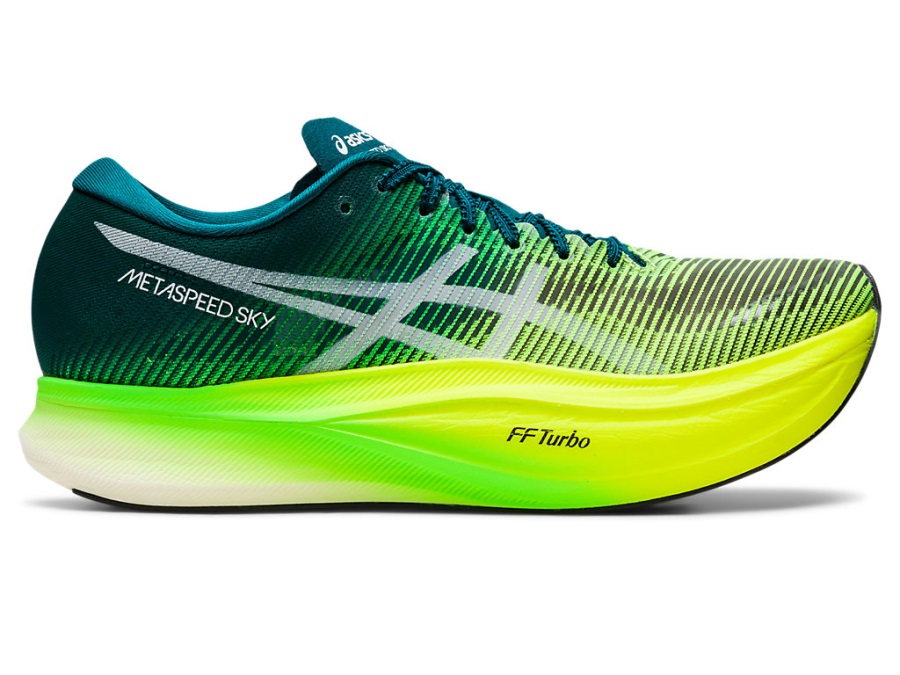 Asics Metaspeed Sky+ Velvet Pine Safety Yellow