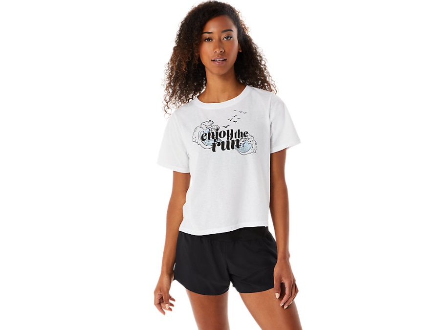 Asics Women's Enjoy The Run Short Sleeve Brilliant White