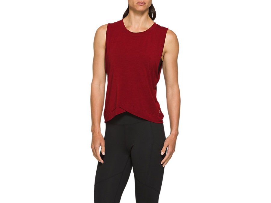 Asics Women's Front Fold Tank Beet Juice