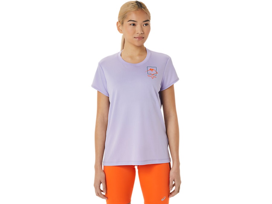 Asics Women's Fujitrail Logo Short Sleeve Top Vapor