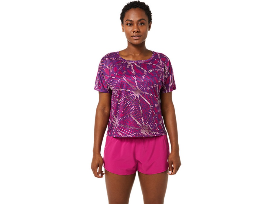 Asics Women's Sakura Short Sleeve Top Yo Zakura Aop