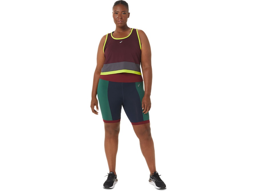 Asics Women's The New Strong Repurposed Biker Navy Cardinal Forest