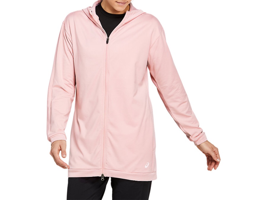 Asics Women's Thermopolis Fleece Full-Zip Hoodie Ginger Peach