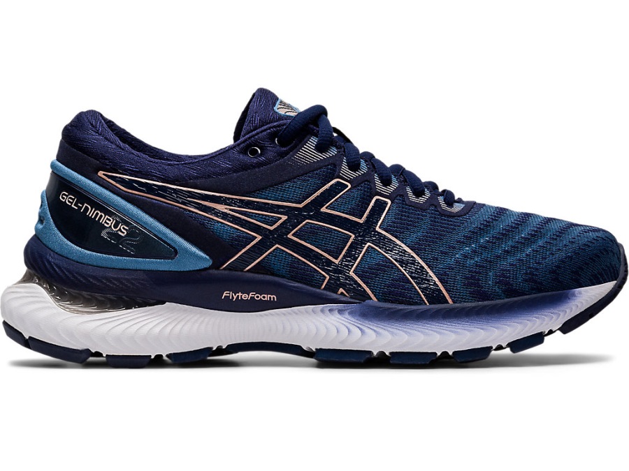 Gel-Nimbus 22 (D) Asics Grey Floss Peacoat