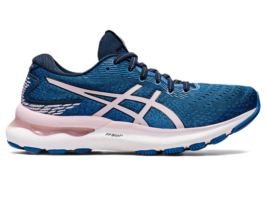 Gel-Nimbus 24 (D) Asics French Blue Barely Rose