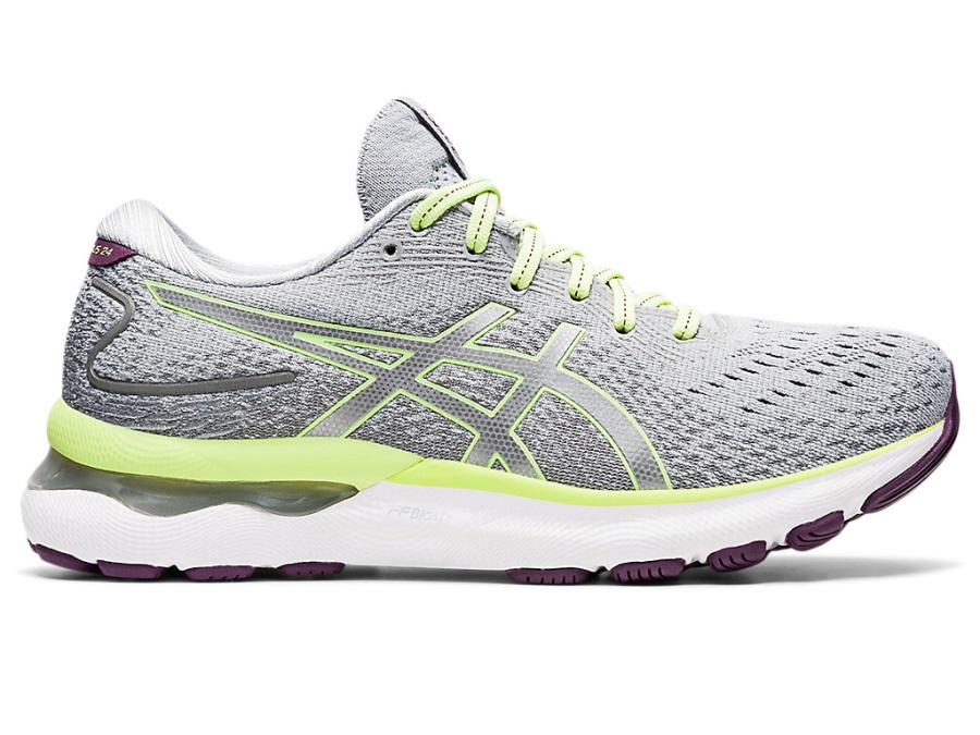 Gel-Nimbus 24 (D) Asics Piedmont Grey Lime Green