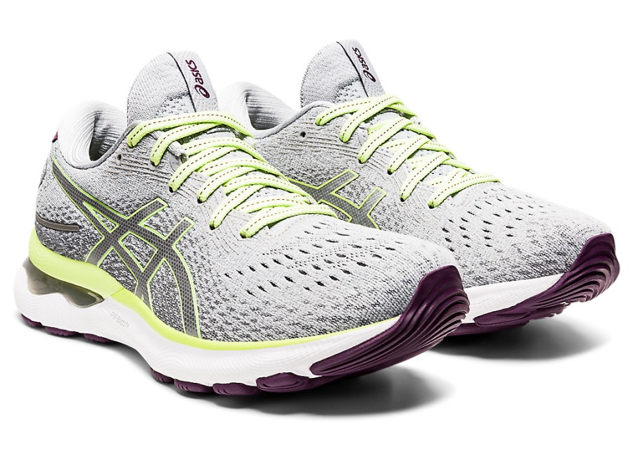 Gel-Nimbus 24 (D) Asics Piedmont Grey Lime Green