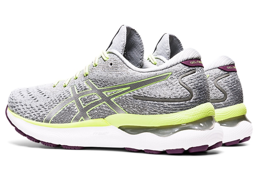 Gel-Nimbus 24 (D) Asics Piedmont Grey Lime Green