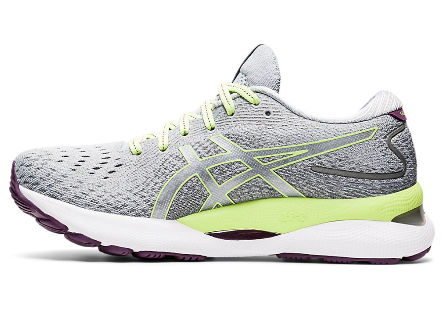 Gel-Nimbus 24 (D) Asics Piedmont Grey Lime Green