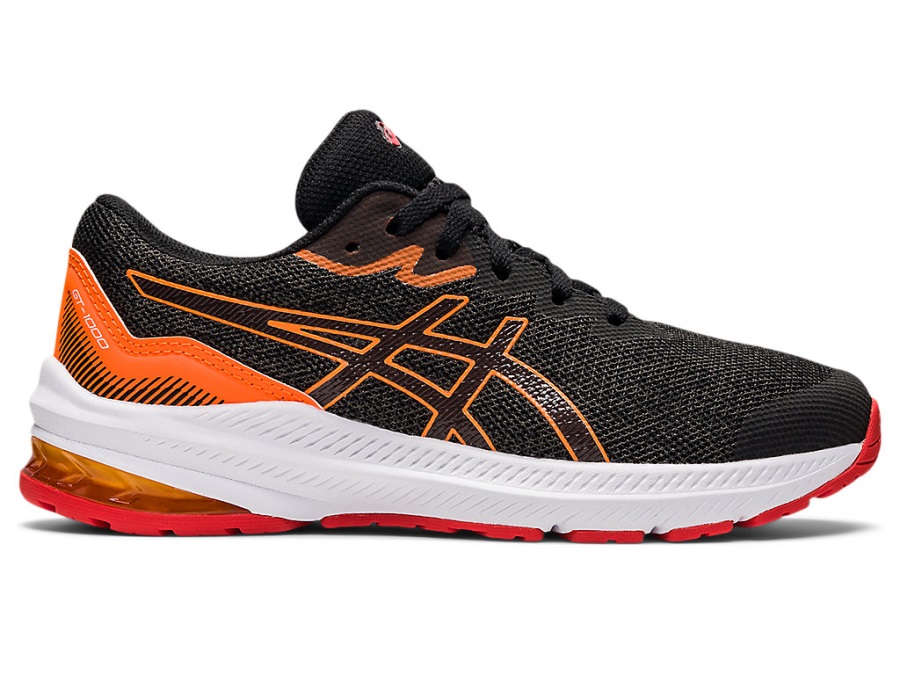 Gt-1000 11 Grade School Asics Graphite Grey Fiery Red