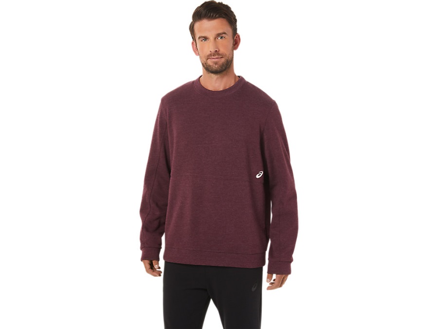 Men's Crew Top Asics Deep Mars Heather