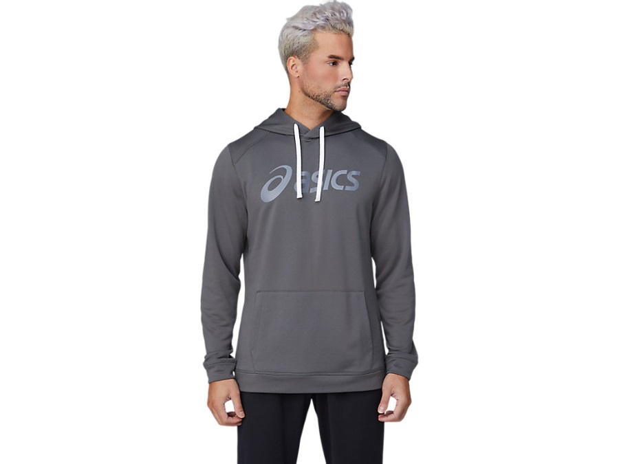 Men's French Terry Hoodie Asics Graphite Grey Metropolis