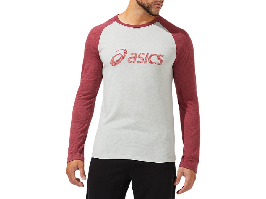 Men's Lock Up Long Sleeve Tee Asics Light Grey Heather
