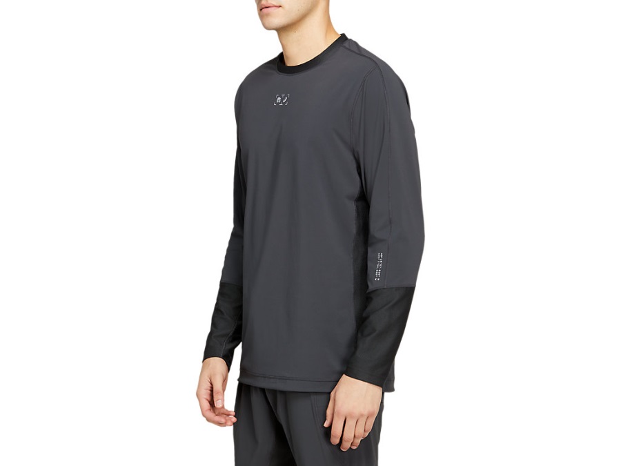 Men's Rcxa Hybrid Running Crew Neck Asics Graphite Grey