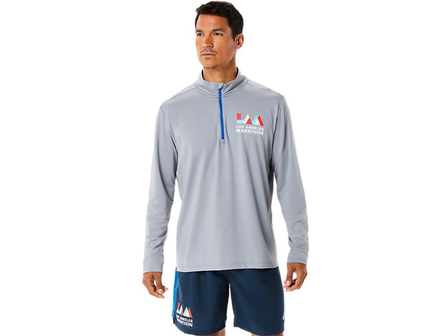 Men's Ready-Set Half Zip Lam Asics Sheet Rock Lake Drive