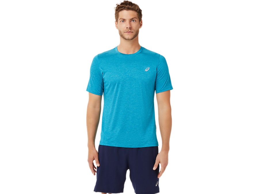 Men's Short Sleeve Performance Top Asics Teal Blue