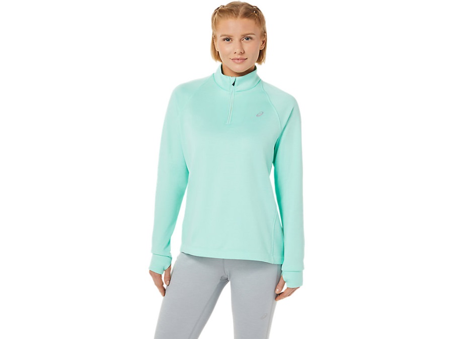 Women's Thermopolis 1 4 Zip Asics Fresh Ice Heather